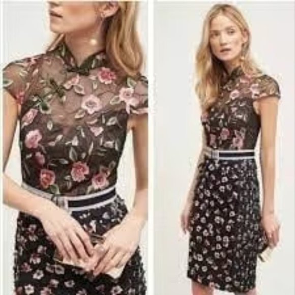 Byron Lars Dresses & Skirts - Very rare NWT Anthropologie Byron Lars Beguile Alpine Rose Dress - Size 4 petite